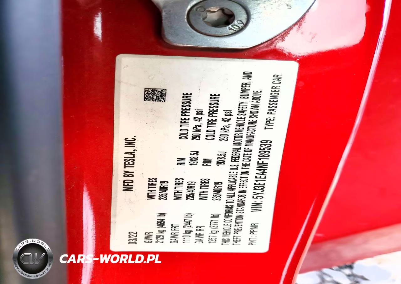 2022 Tesla Model 3 VIN:5YJ3E1EA4NF189539 - 13