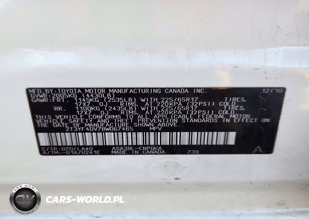 2011 Toyota Rav4 Limited VIN:2T3YF4DV7BW067465 - 13