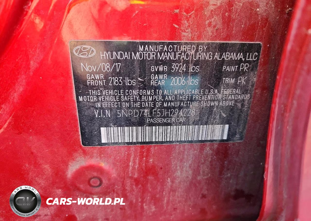 2018 Hyundai Elantra Se VIN:5NPD74LF5JH294228 - 12