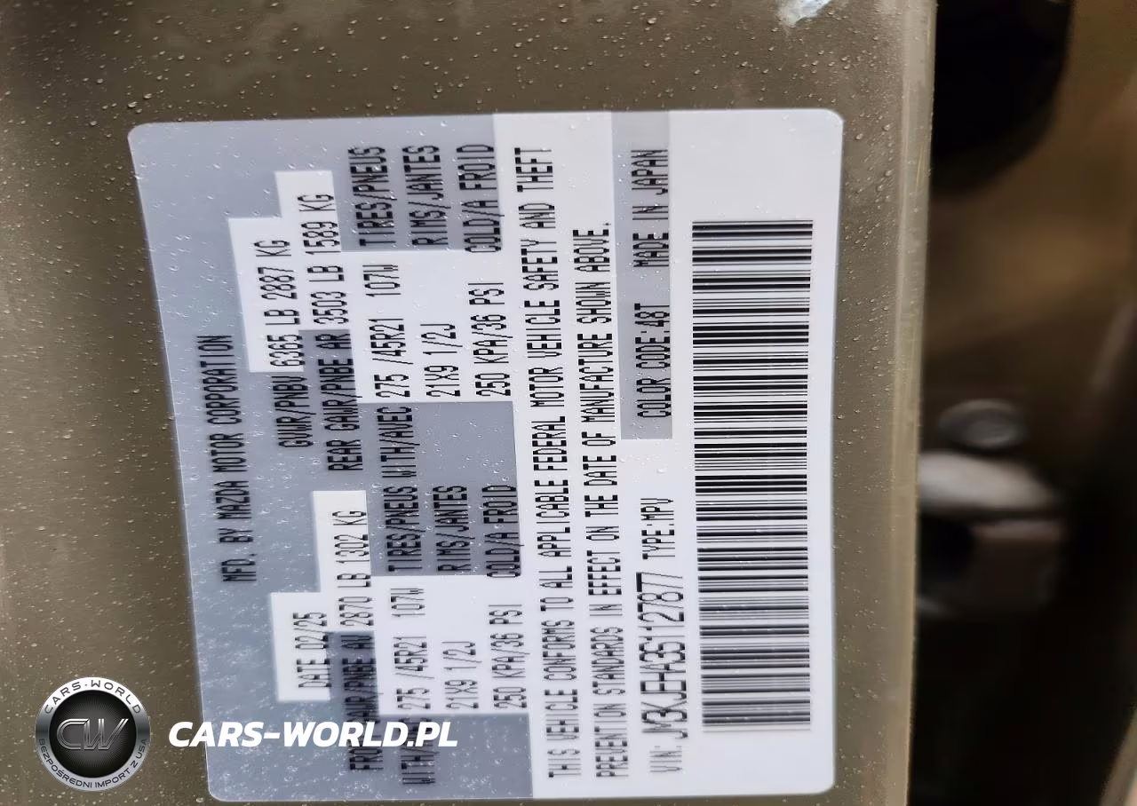 2025 Mazda Cx-70 Premium Plus VIN:JM3KJEHA3S1127877 - 13