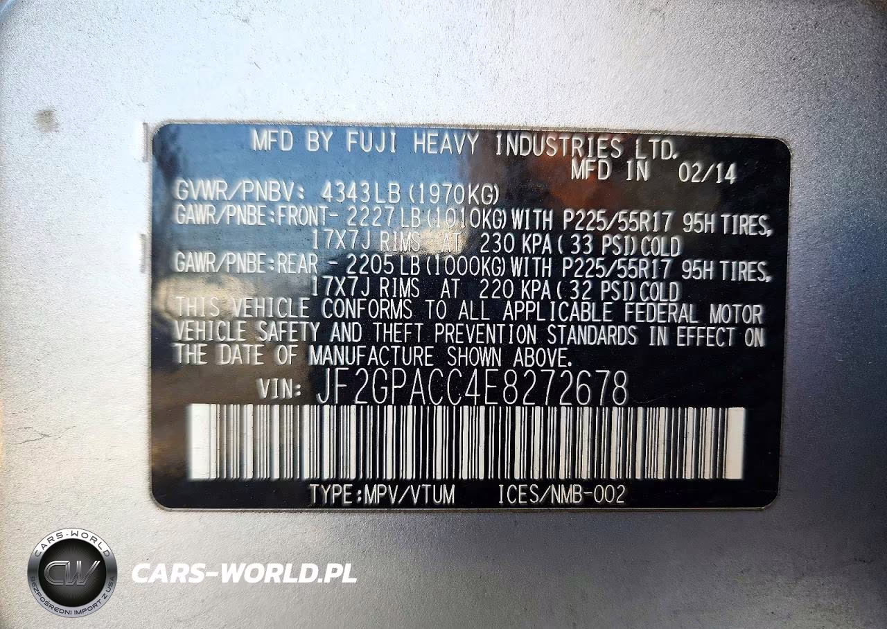 2014 Subaru Xv Crosstrek 2.0 Premium VIN:JF2GPACC4E8272678 - 14