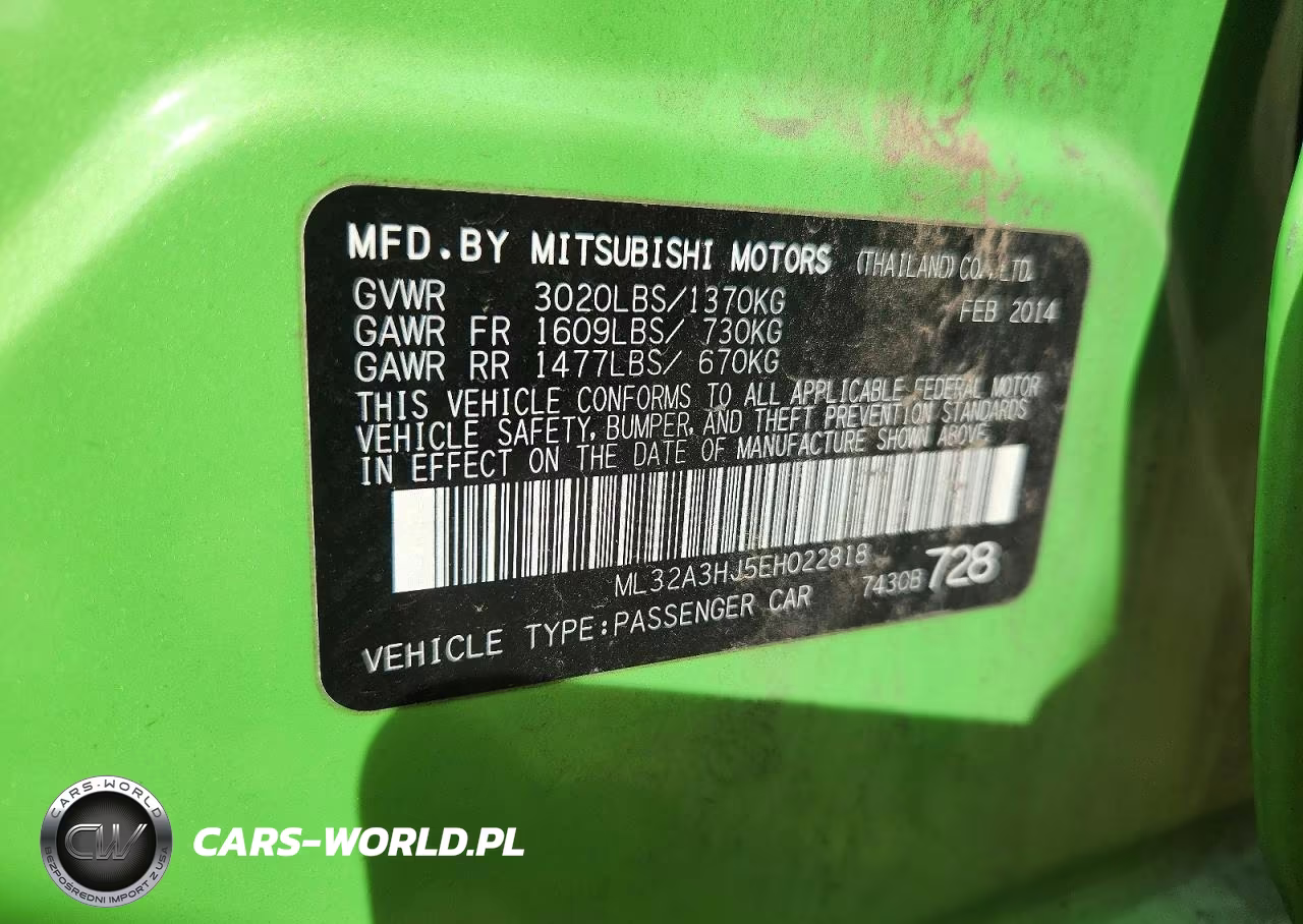 2014 Mitsubishi Mirage De VIN:ML32A3HJ5EH022818 - 12