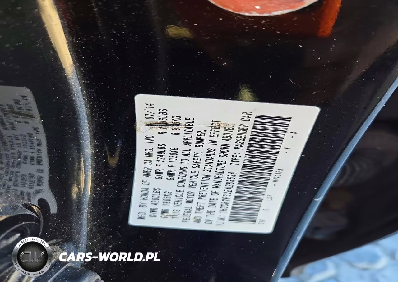 2014 Honda Accord Lx VIN:1HGCR2F32EA289594 - 12