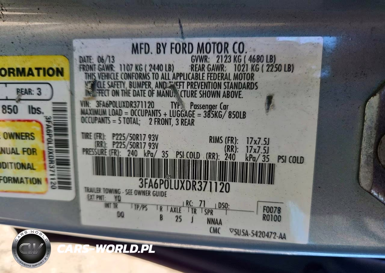 2013 Ford Fusion Se Hybrid VIN:3FA6P0LUXDR371120 - 12