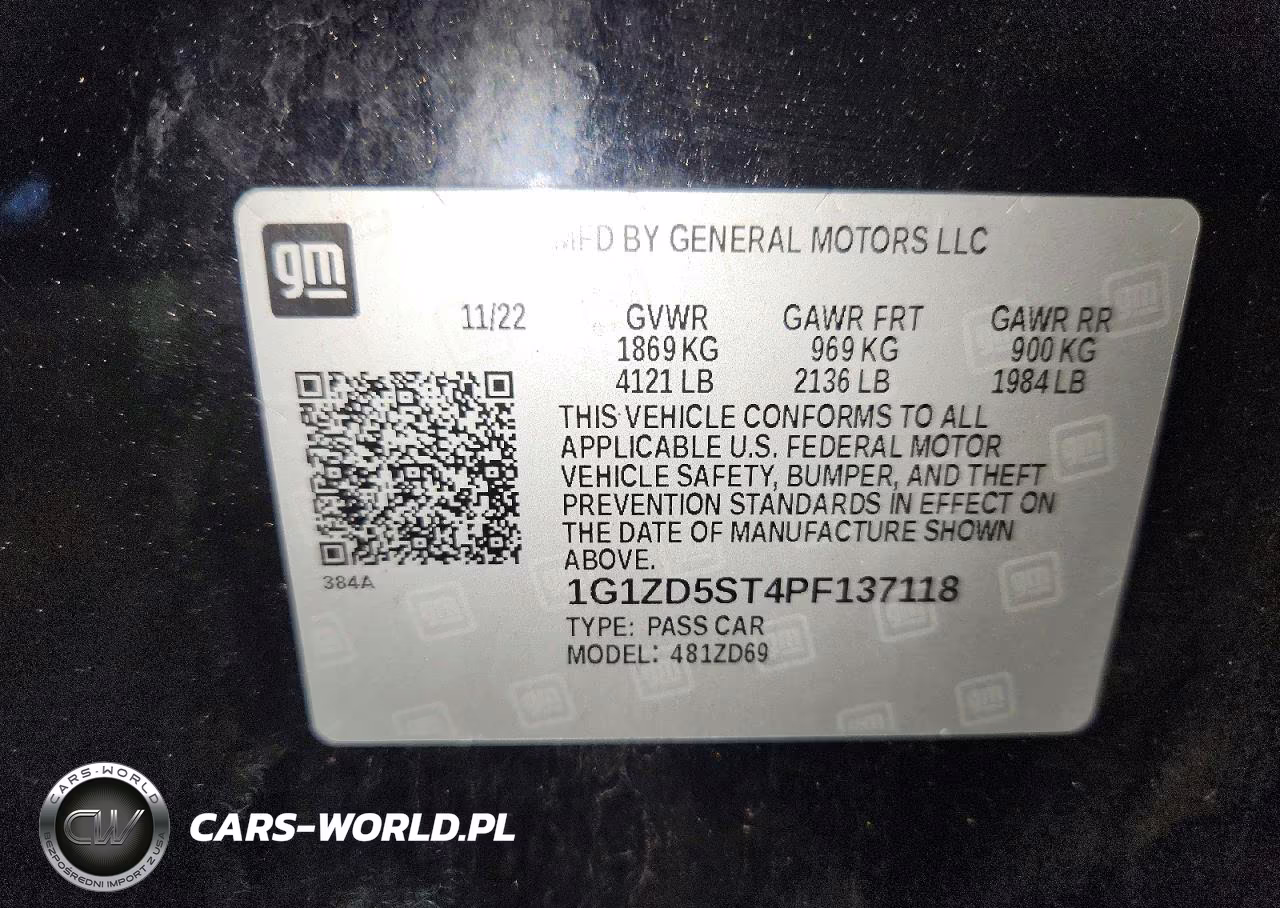 2023 Chevrolet Malibu Lt VIN:1G1ZD5ST4PF137118 - 12