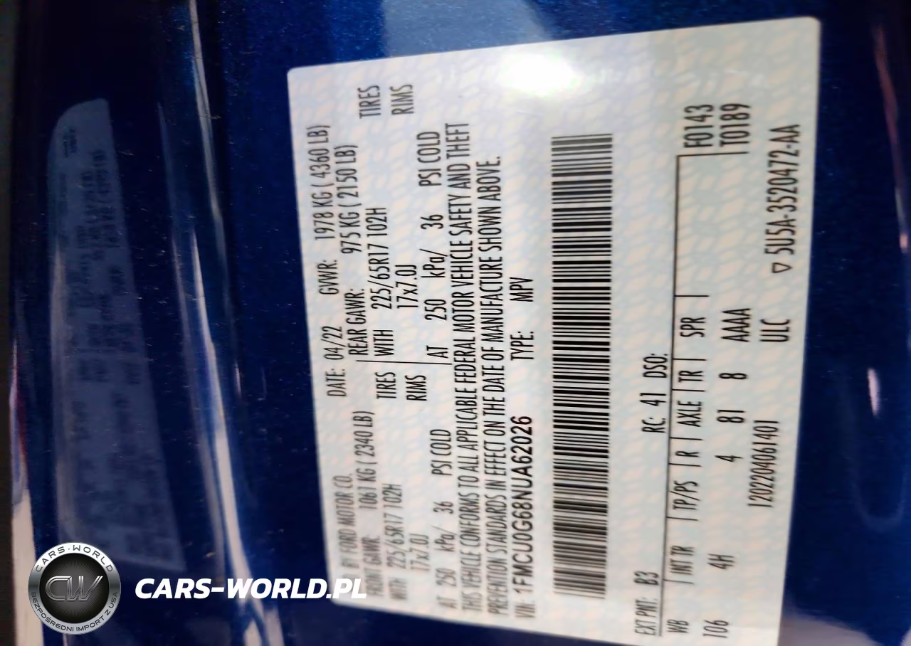 2022 Ford Escape Se VIN:1FMCU0G68NUA62026 - 13