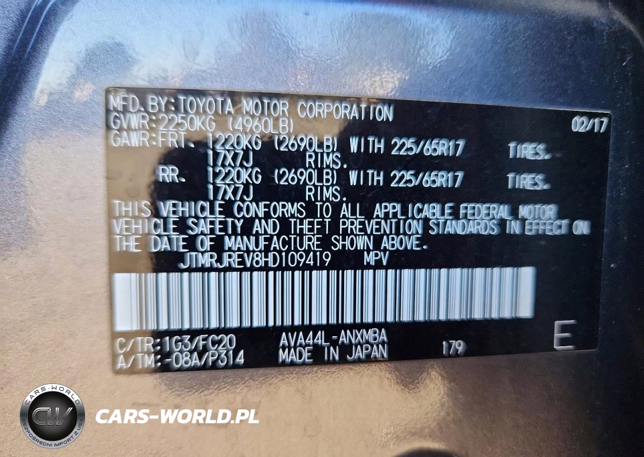 2017 Toyota Rav4 Hybrid Xle VIN:JTMRJREV8HD109419 - 13
