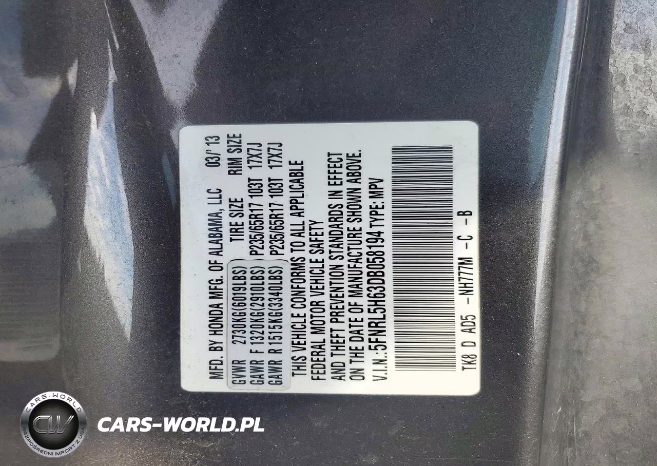 2013 Honda Odyssey Exl VIN:5FNRL5H63DB058194 - 14