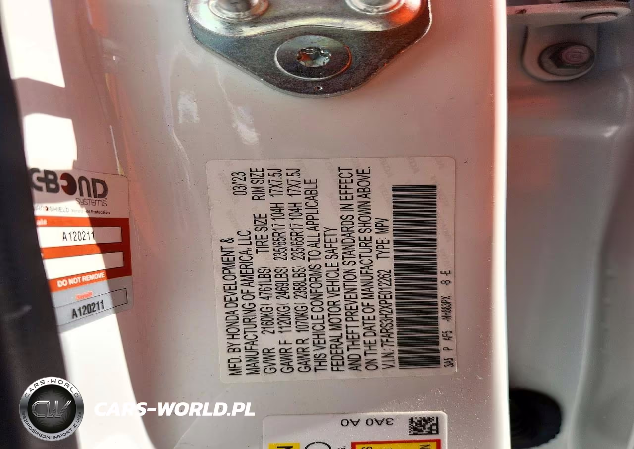 2023 Honda Cr-V Lx VIN:7FARS3H2XPE012262 - 13
