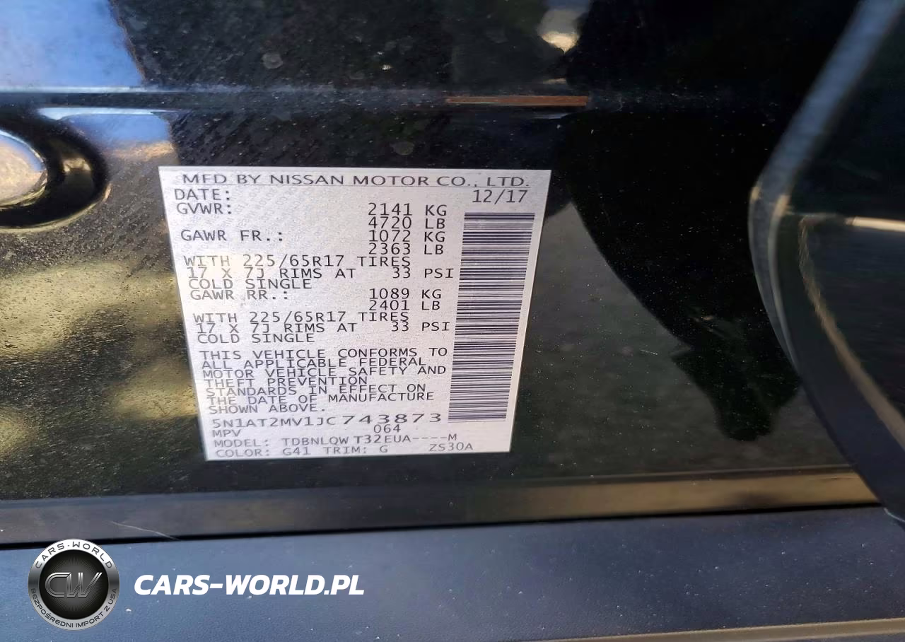2018 Nissan Rogue Sv VIN:5N1AT2MV1JC743873 - 12