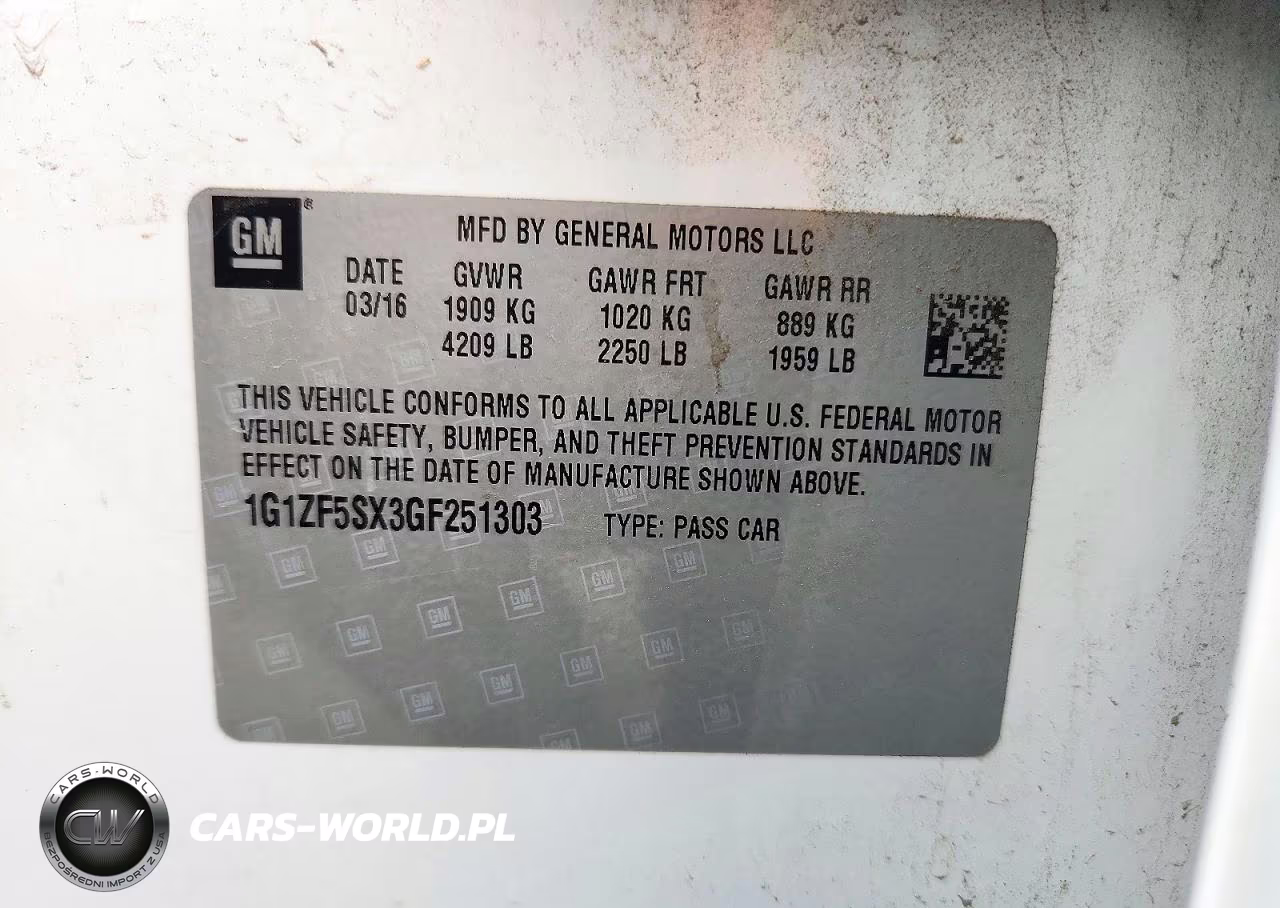 2016 Chevrolet Malibu Lt VIN:1G1ZF5SX3GF251303 - 12
