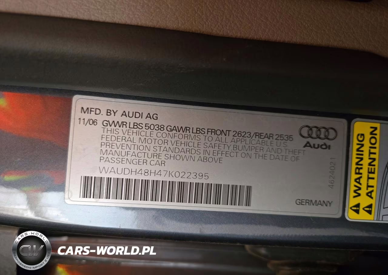 2007 Audi A4 3.2 Cabriolet Quattro VIN:WAUDH48H47K022395 - 12