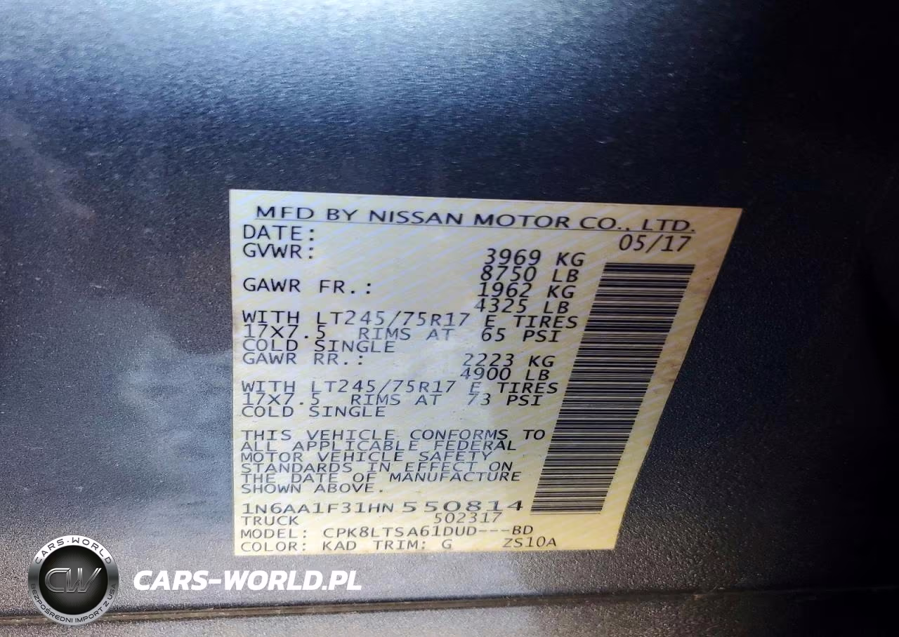 2017 Nissan Titan Xd S VIN:1N6AA1F31HN550814 - 12