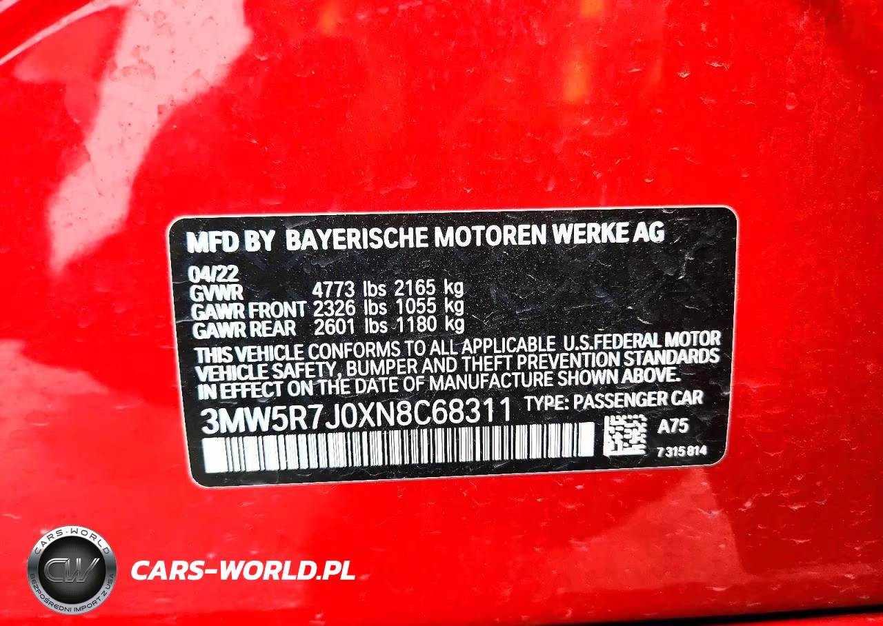 2022 BMW 330Xi VIN:3MW5R7J0XN8C68311 - 13