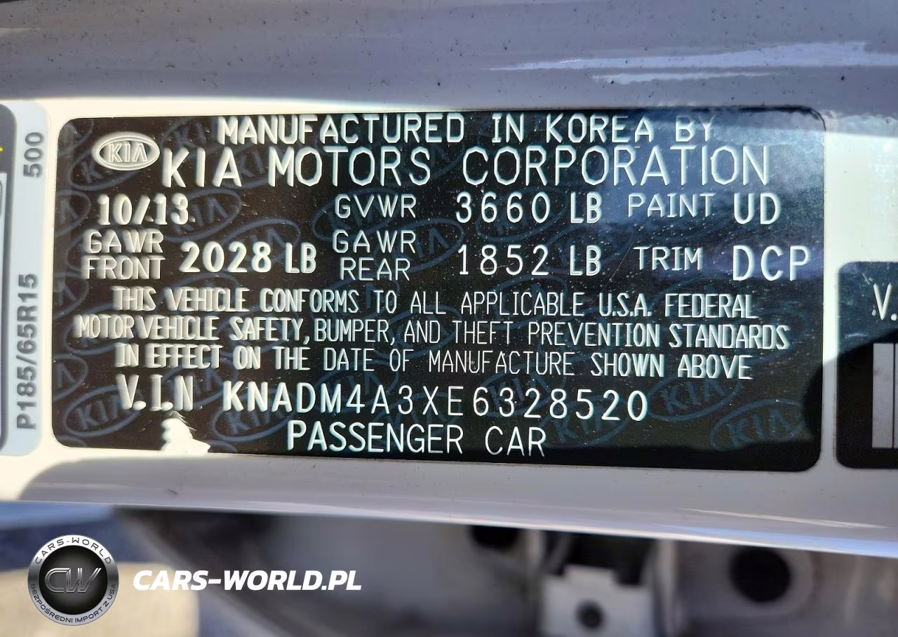 2014 Kia Rio Lx VIN:KNADM4A3XE6328520 - 12