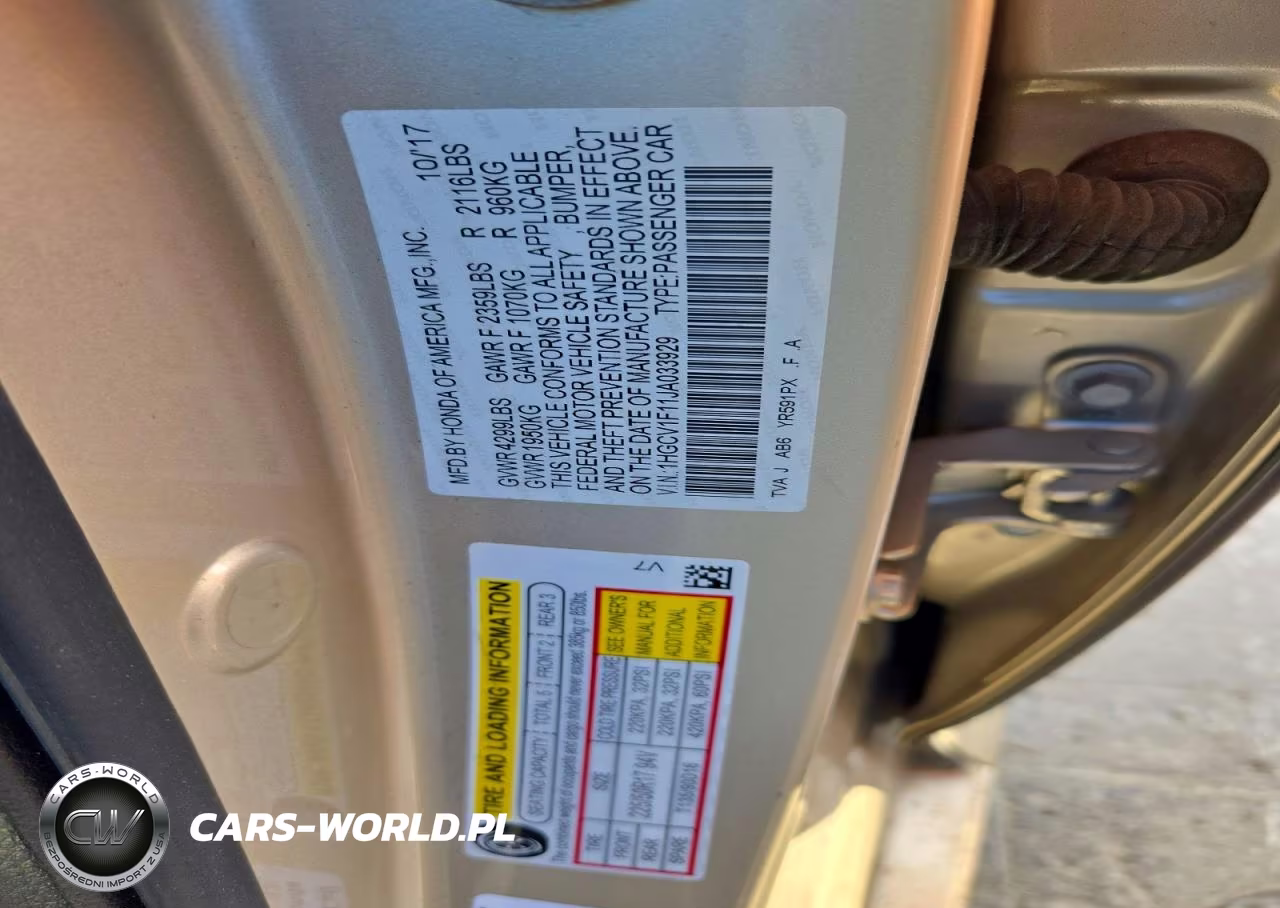 2018 Honda Accord Lx VIN:1HGCV1F11JA033929 - 12