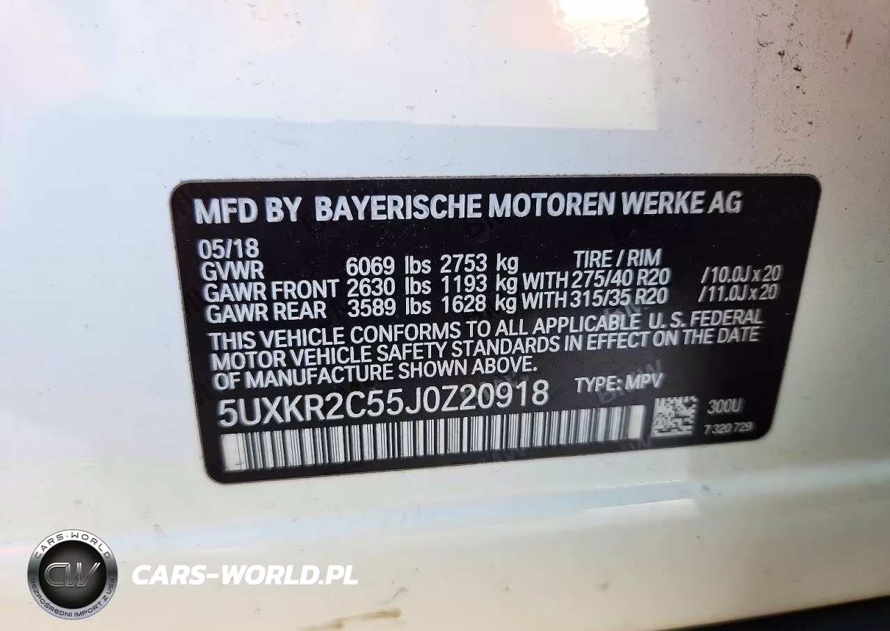 2018 BMW X5 Sdrive35I VIN:5UXKR2C55J0Z20918 - 14