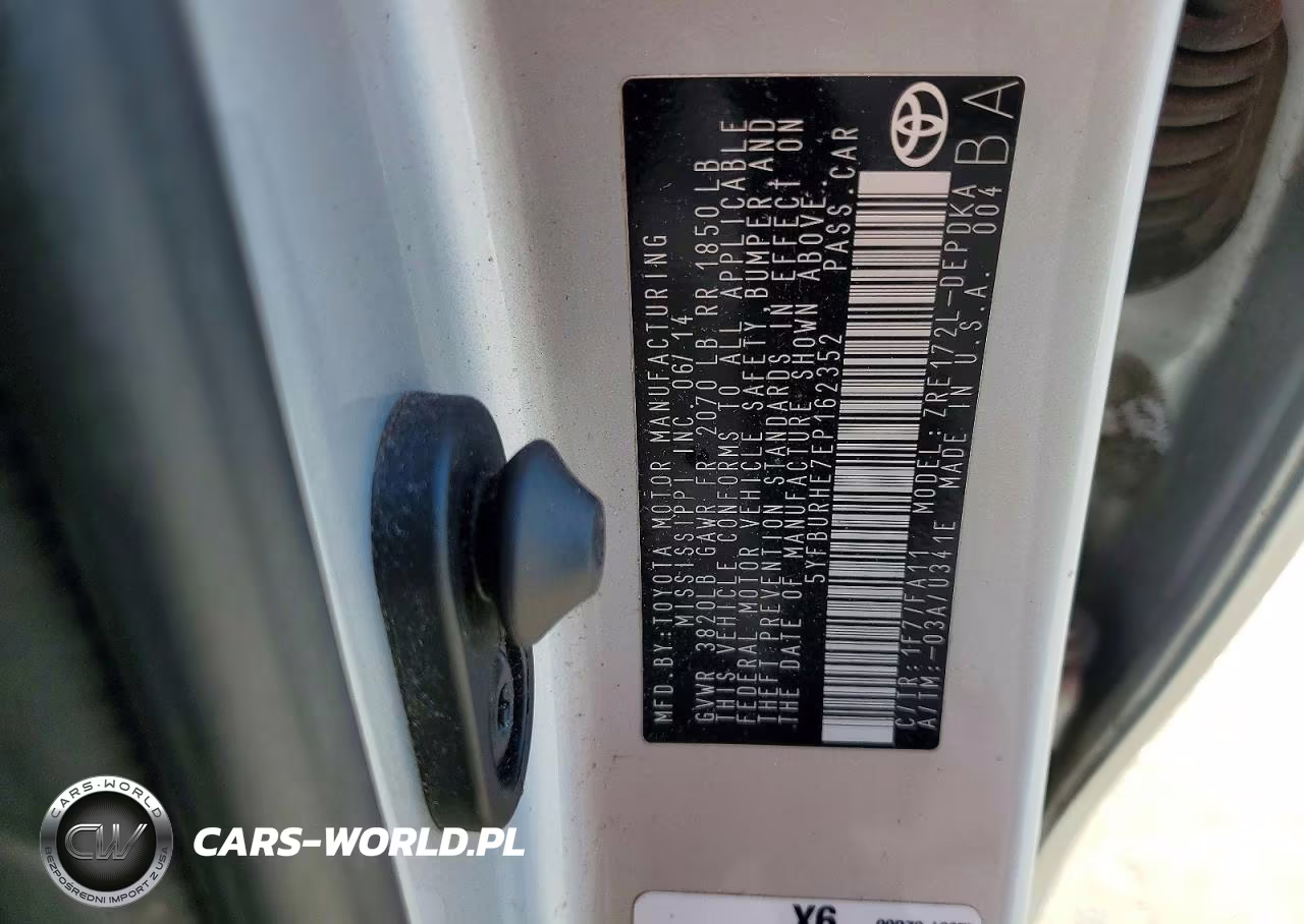 2014 Toyota Corolla L VIN:5YFBURHE7EP162352 - 13