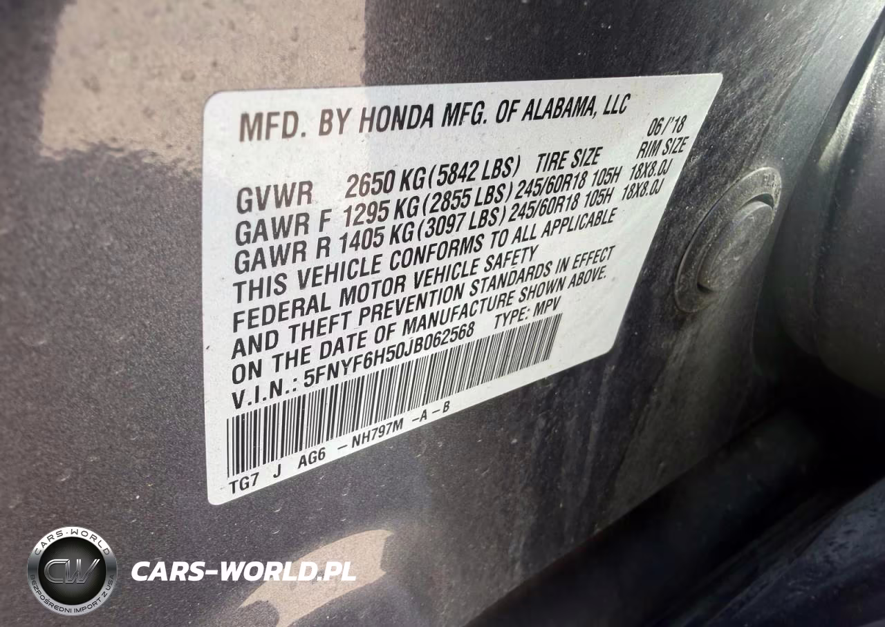 2018 Honda Pilot Exl VIN:5FNYF6H50JB062568 - 10
