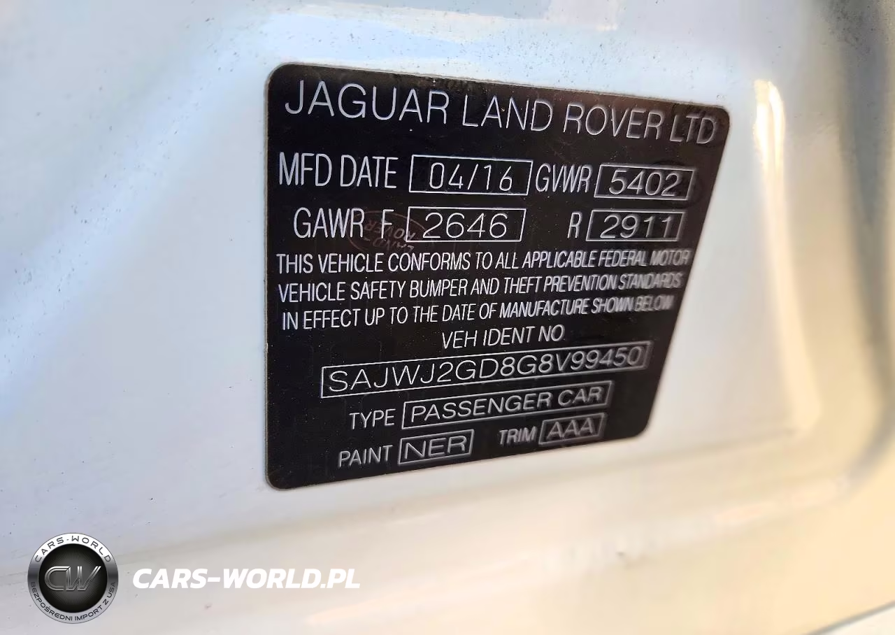 2016 Jaguar Xjl Portfolio VIN:SAJWJ2GD8G8V99450 - 12