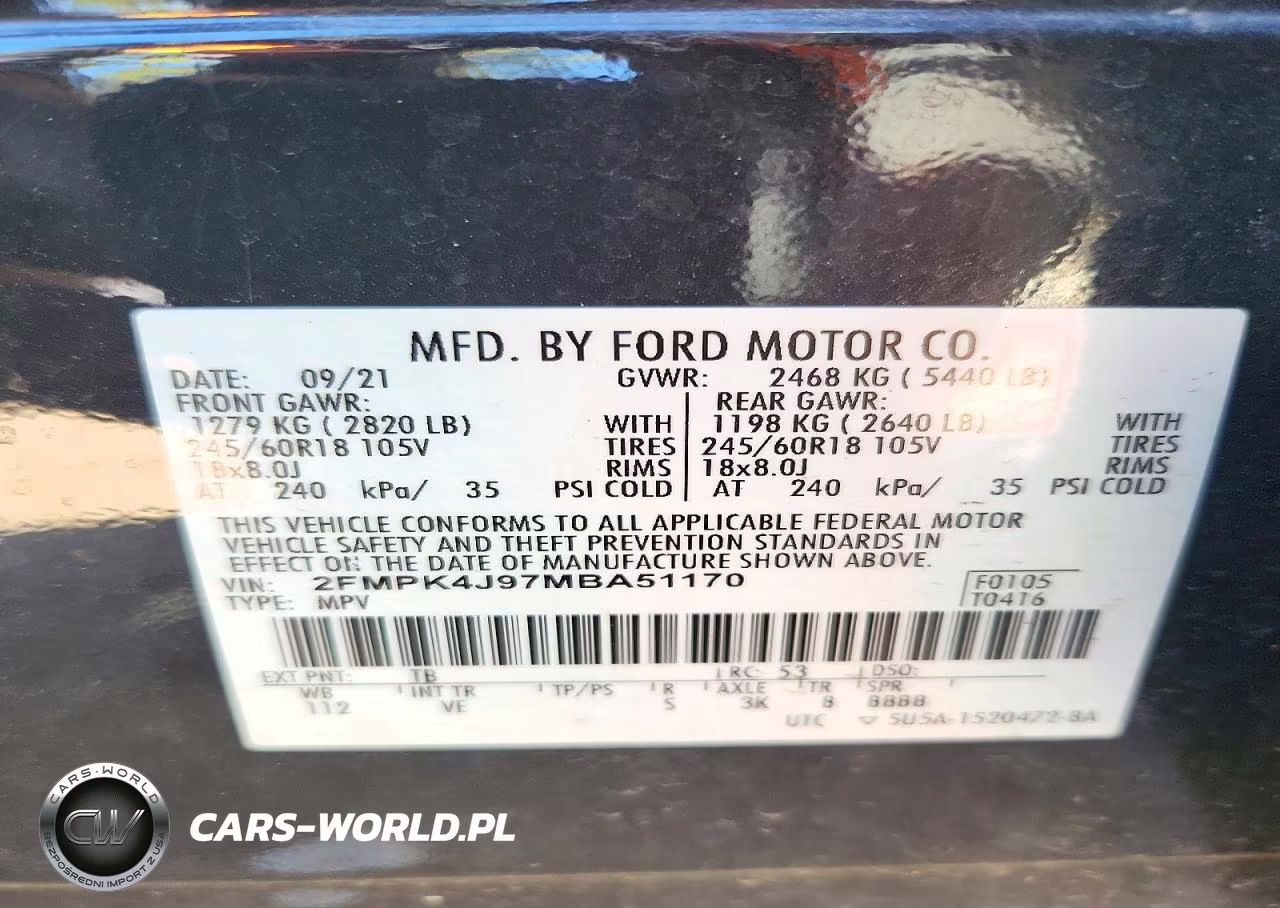 2021 Ford Edge Sel VIN:2FMPK4J97MBA51170 - 13