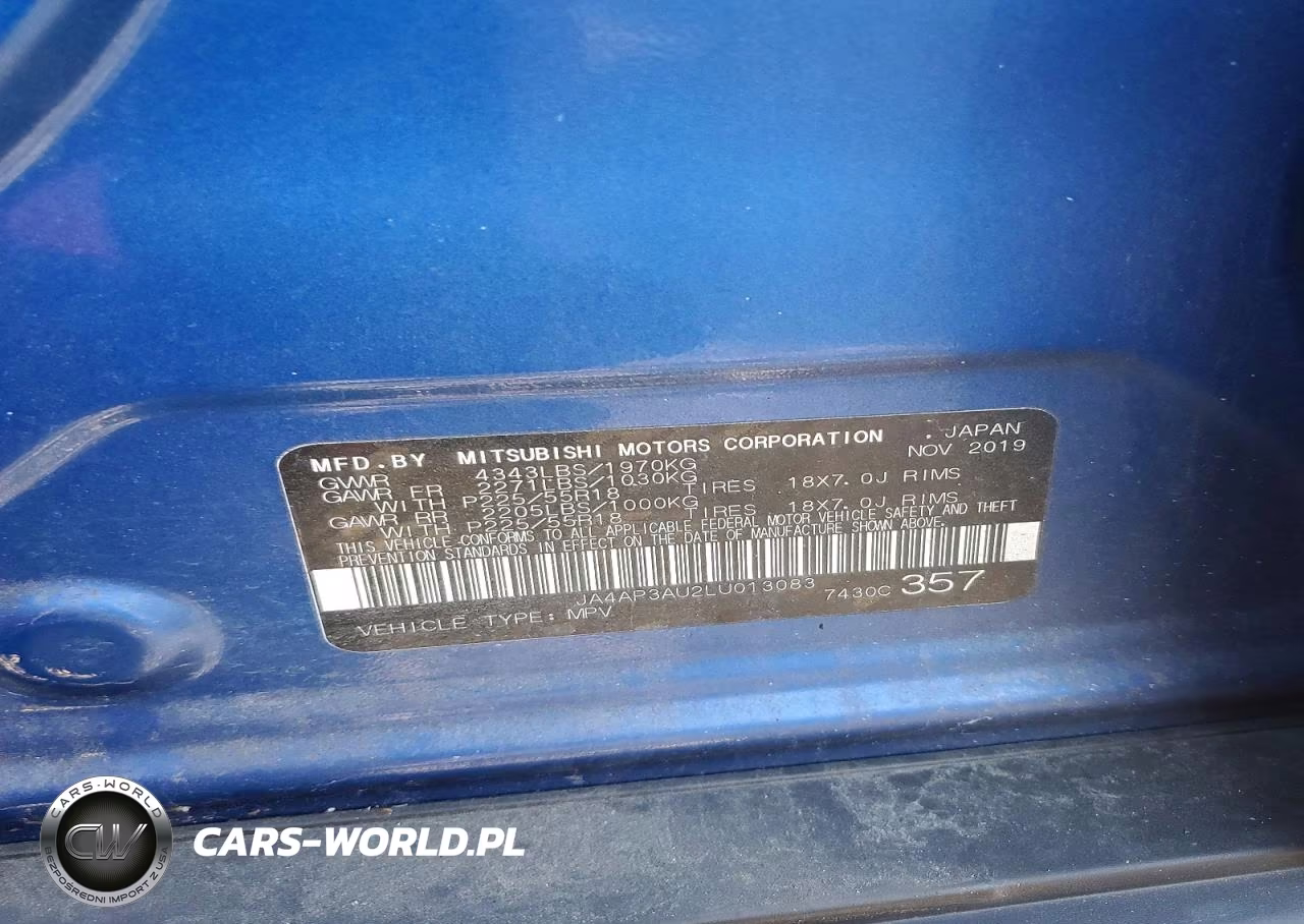 2020 Mitsubishi Outlander Sport Es VIN:JA4AP3AU2LU013083 - 13