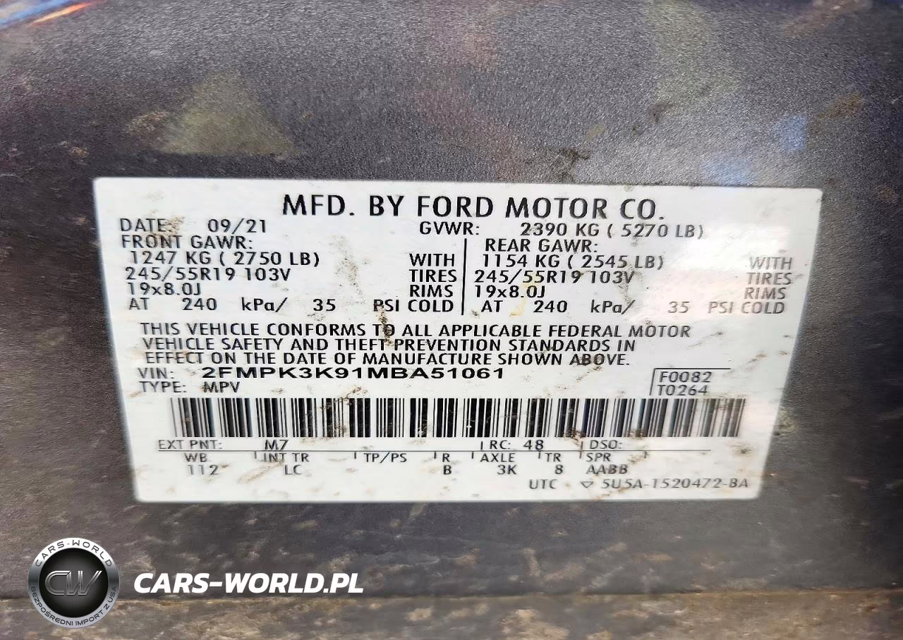 2021 Ford Edge Titanium VIN:2FMPK3K91MBA51061 - 13