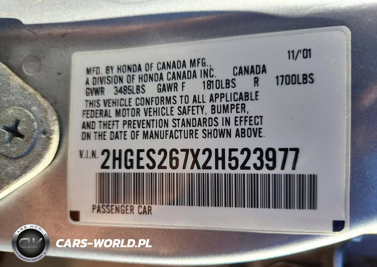 2002 Honda Civic Ex VIN:2HGES267X2H523977 - 12