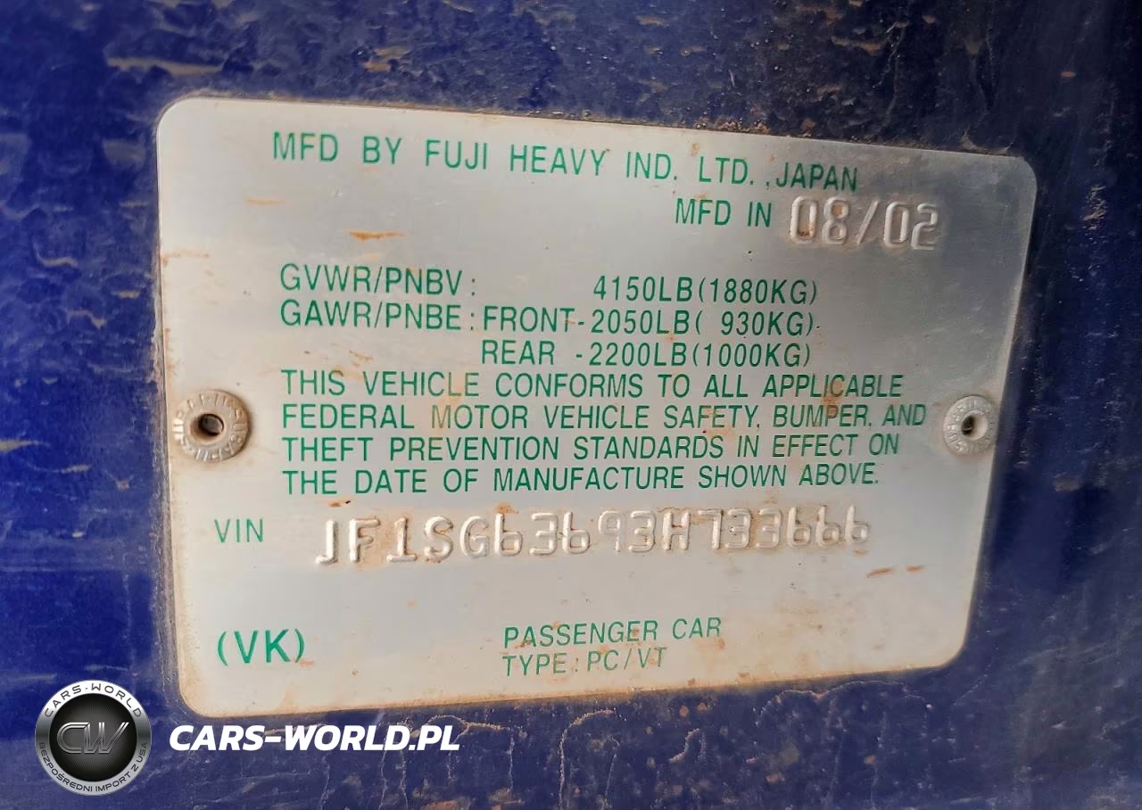 2003 Subaru Forester 2.5X VIN:JF1SG63693H733666 - 13