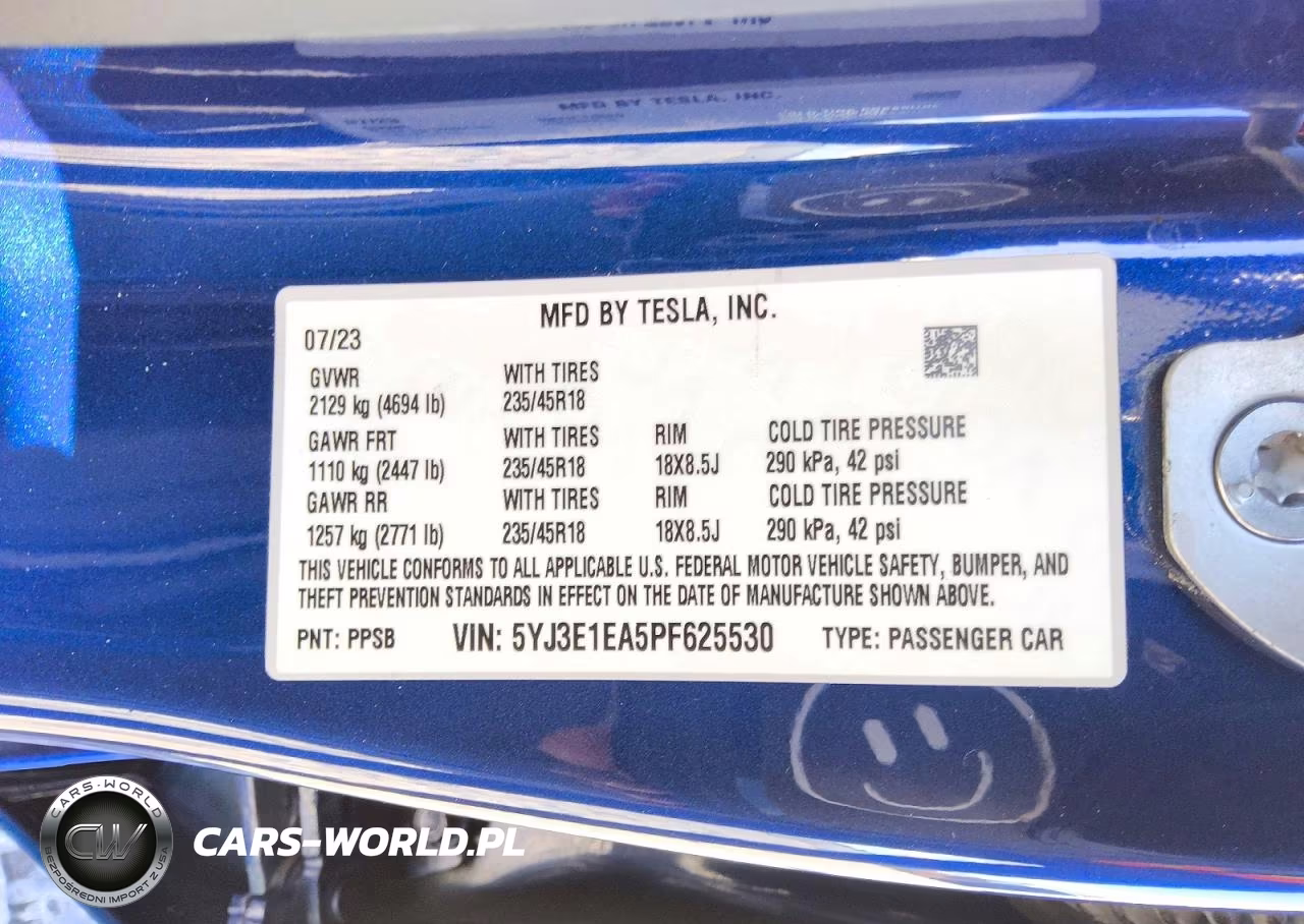 2023 Tesla Model 3 VIN:5YJ3E1EA5PF625530 - 12