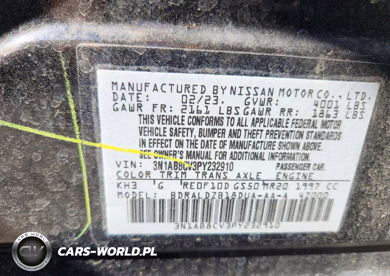 2023 Nissan Sentra Sv VIN:3N1AB8CV3PY232910 - 12