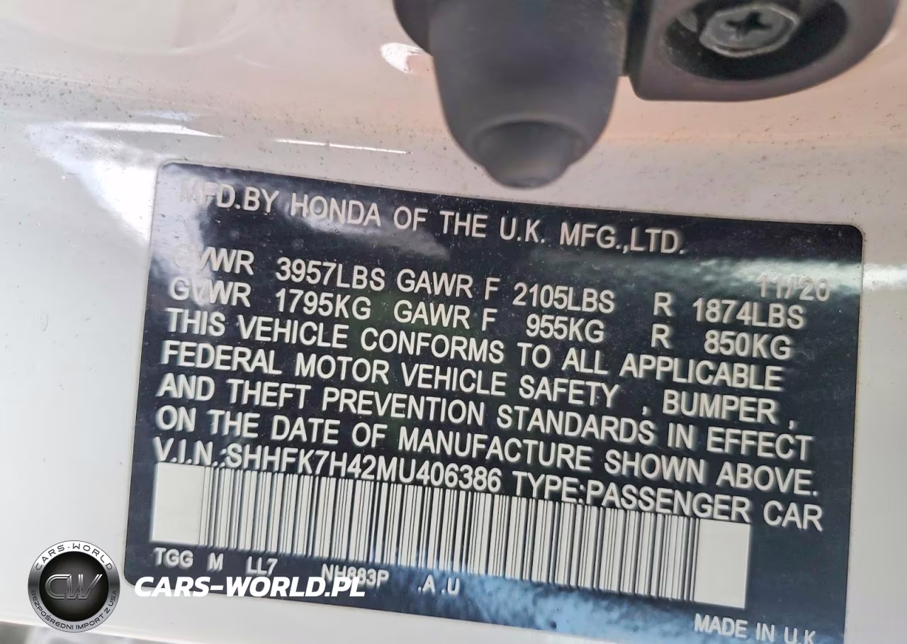 2021 Honda Civic Sport VIN:SHHFK7H42MU406386 - 12