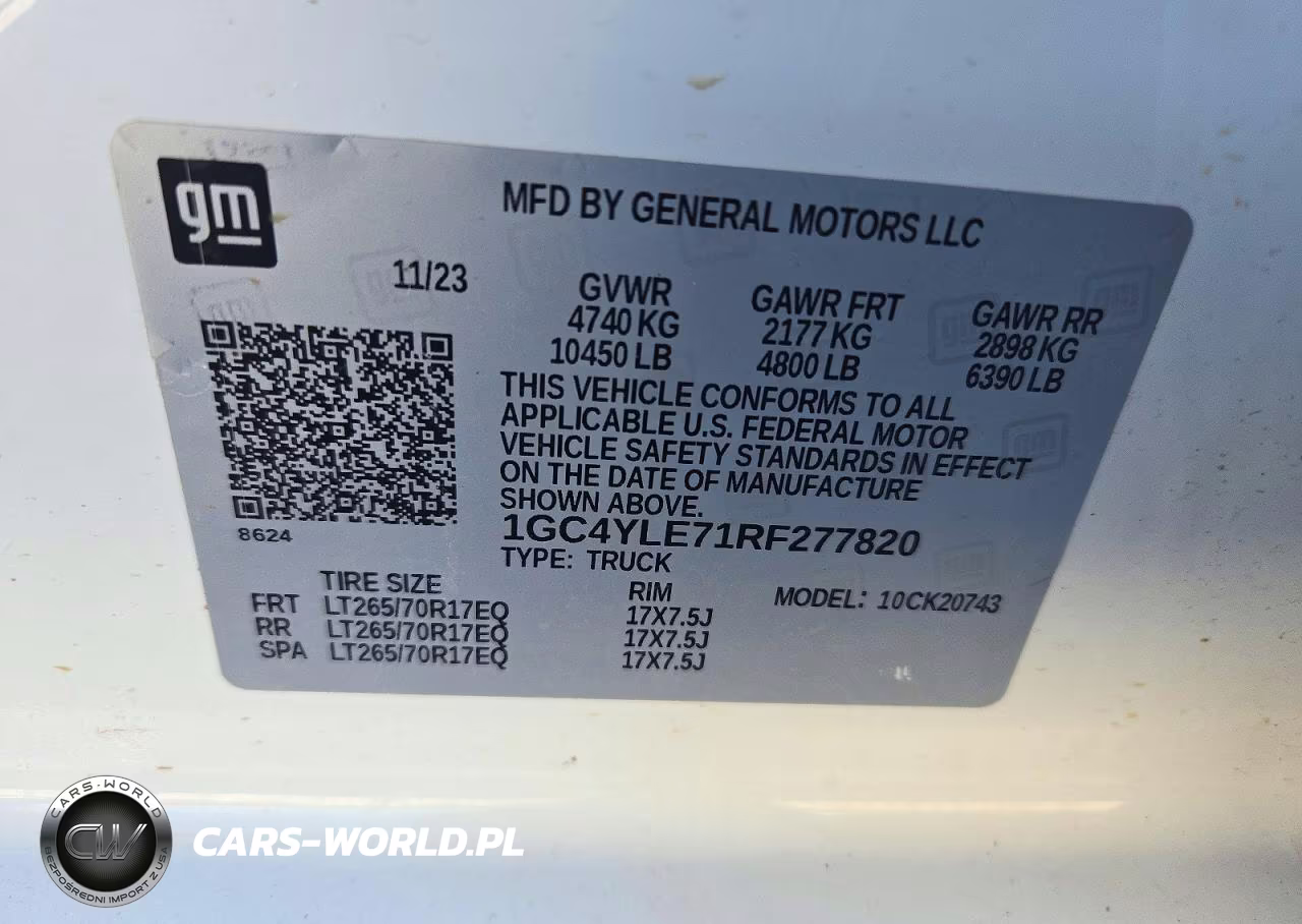 2024 Chevrolet Silverado K2500 Heavy Duty VIN:1GC4YLE71RF277820 - 12