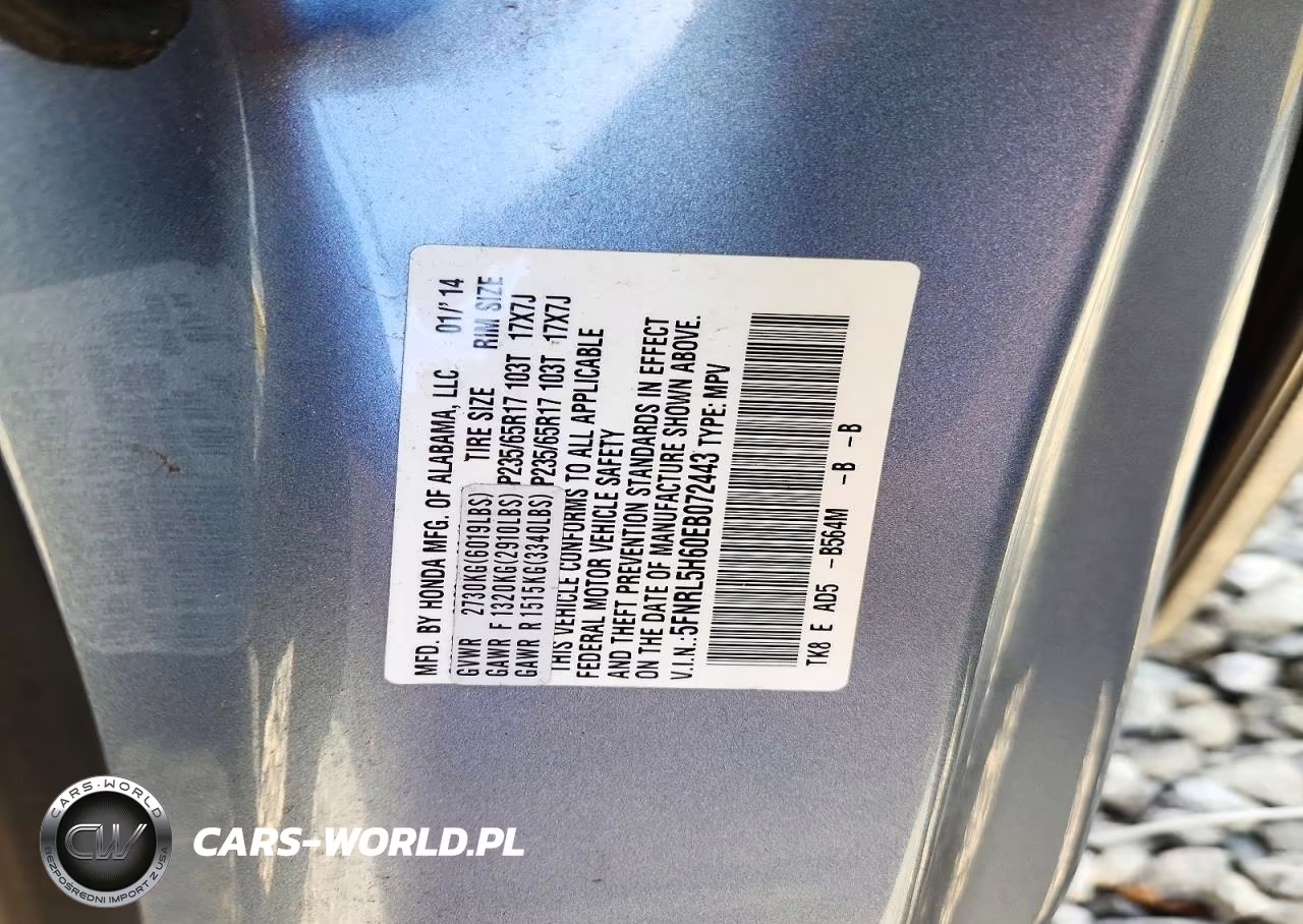 2014 Honda Odyssey Exl VIN:5FNRL5H60EB072443 - 13