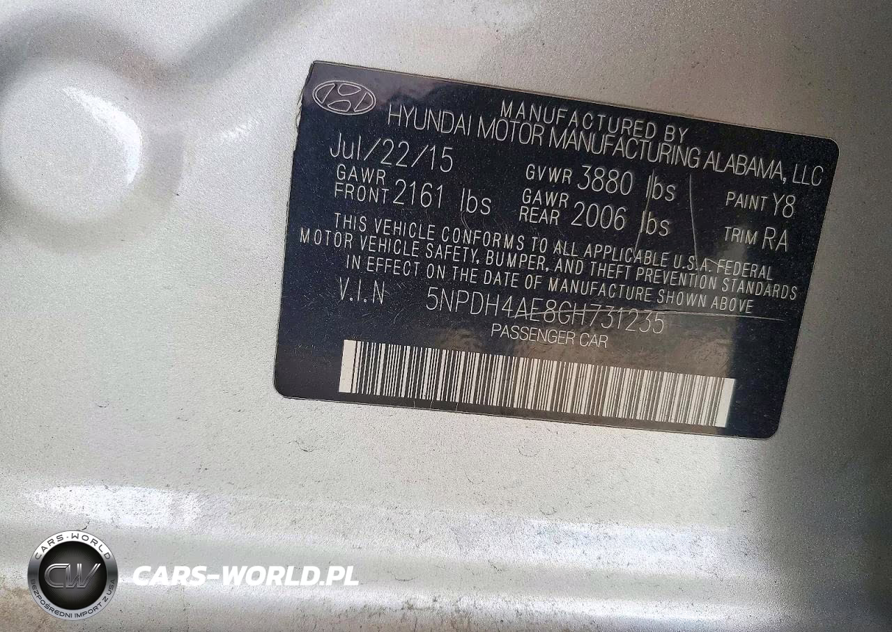 2016 Hyundai Elantra Se VIN:5NPDH4AE8GH731235 - 12