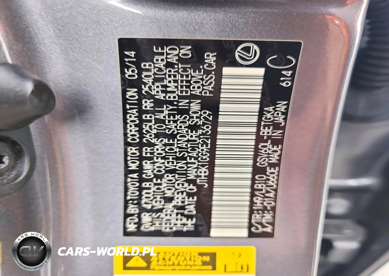 2014 Lexus Es 350 VIN:JTHBK1GG9E2136729 - 12