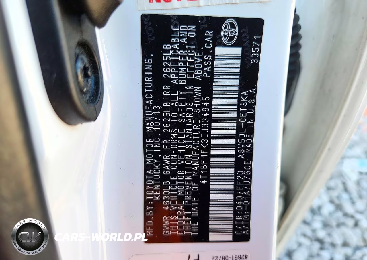 2014 Toyota Camry Se VIN:4T1BF1FK3EU334945 - 12