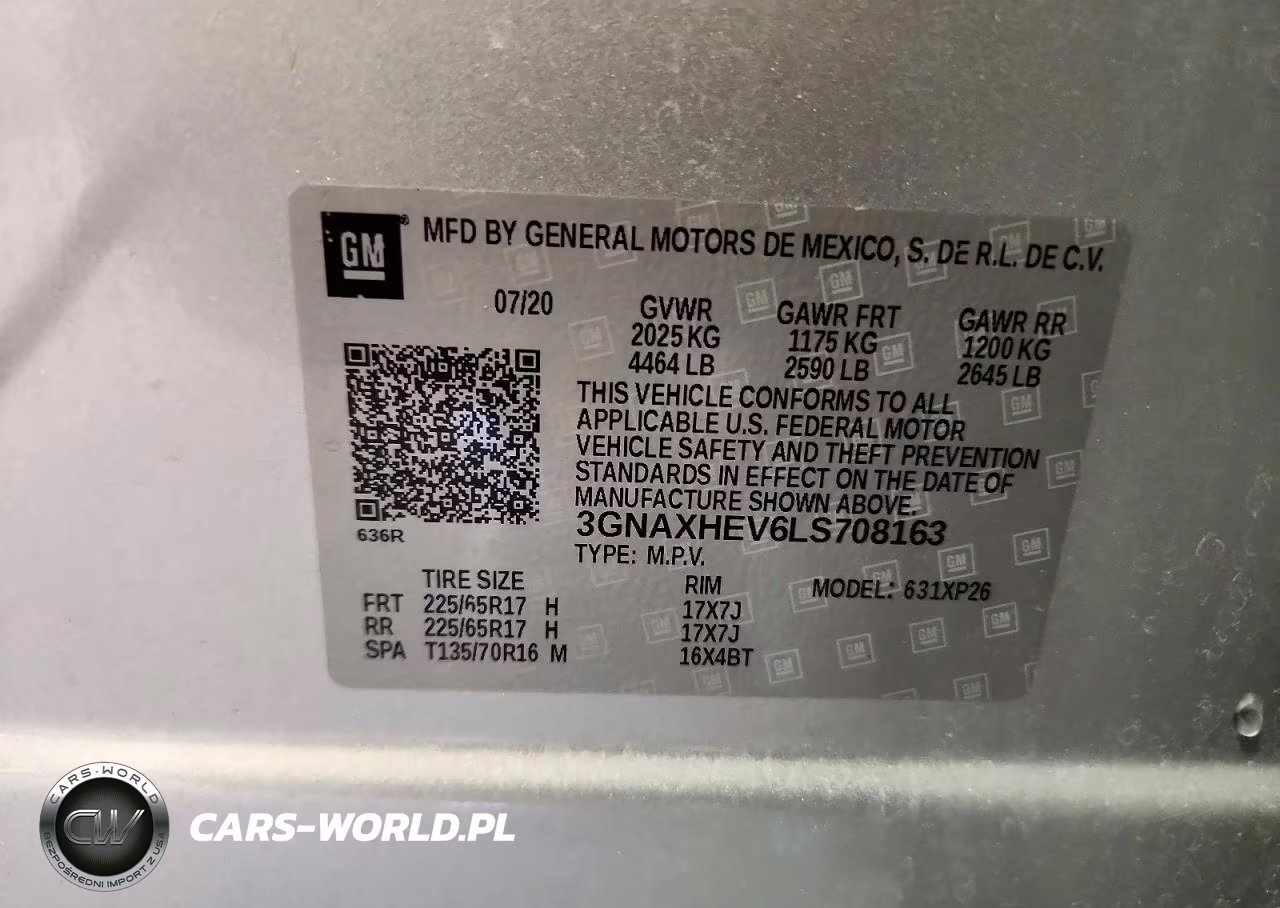 2020 Chevrolet Equinox VIN:3GNAXHEV6LS708163 - 13
