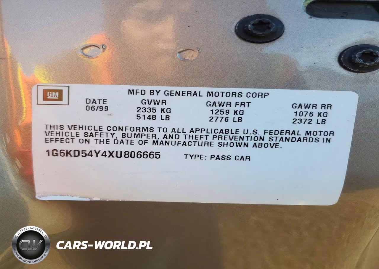 1999 Cadillac Deville VIN:1G6KD54Y4XU806665 - 12