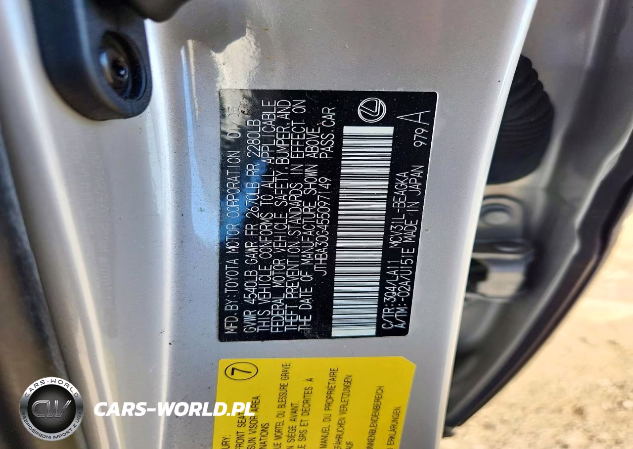 2005 Lexus Es 330 VIN:JTHBA30G455097149 - 12