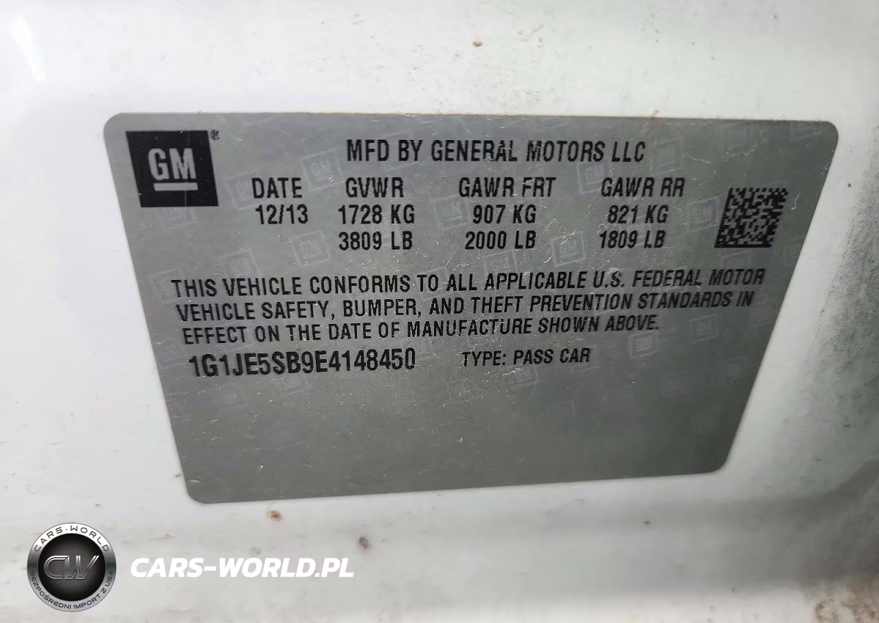 2014 Chevrolet Sonic Ltz VIN:1G1JE5SB9E4148450 - 12