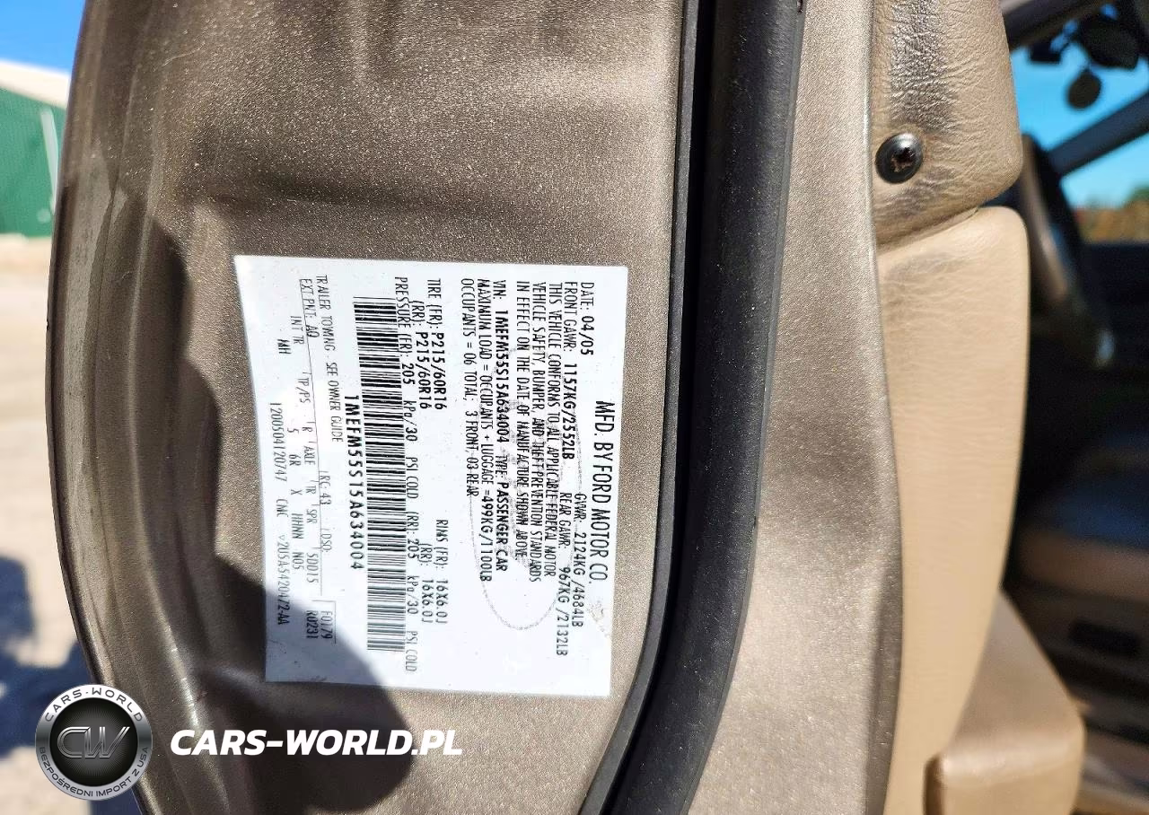 2005 Mercury Sable Ls Premium VIN:1MEFM55S15A634004 - 12