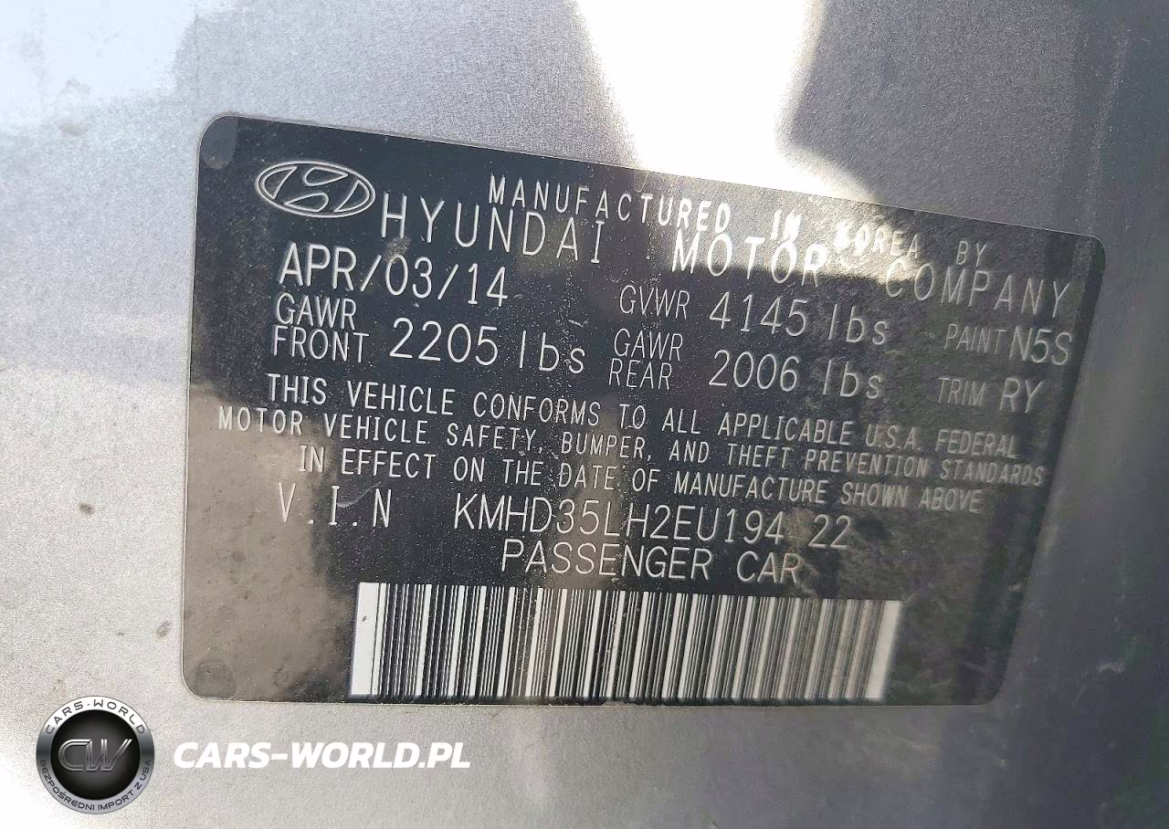 2014 Hyundai Elantra Gt Base VIN:KMHD35LH2EU194422 - 13