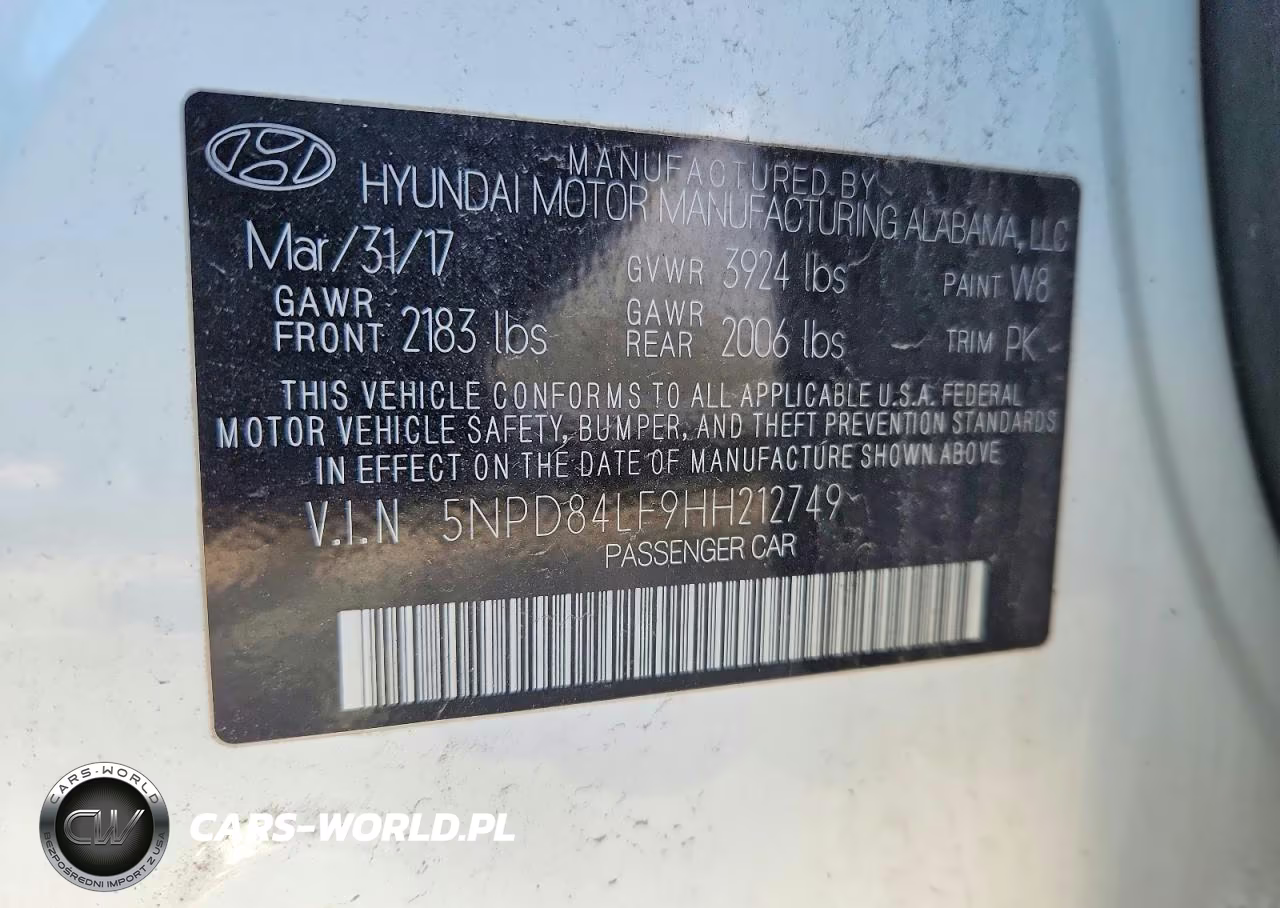 2017 Hyundai Elantra Se VIN:5NPD84LF9HH212749 - 12