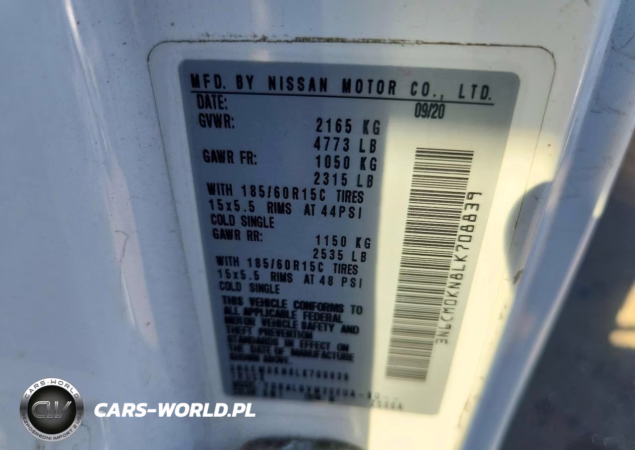 2020 Nissan Nv200 Sv VIN:3N6CM0KN8LK708839 - 12