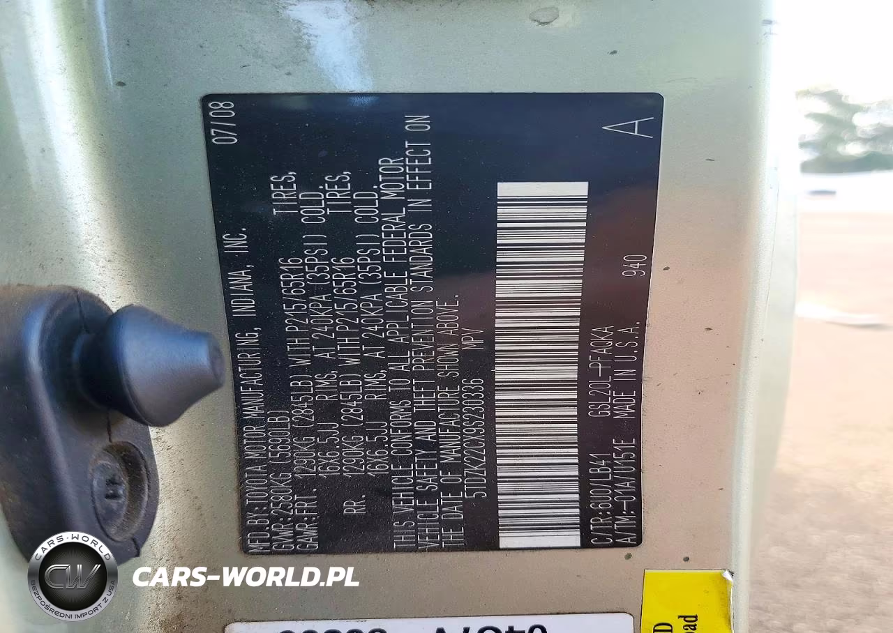 2009 Toyota Sienna Xle VIN:5TDZK22CX9S230336 - 13