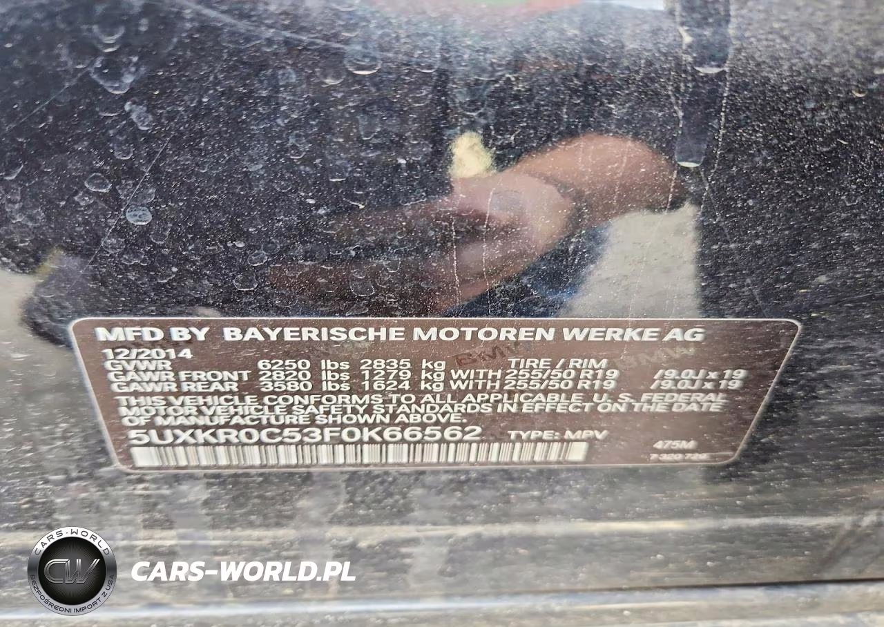 2015 BMW X5 xDrive35I VIN:5UXKR0C53F0K66562 - 12