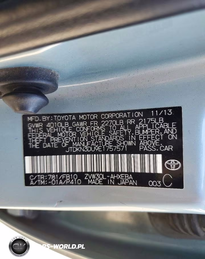 2014 Toyota Prius Two VIN:JTDKN3DU9E1757571 - 12