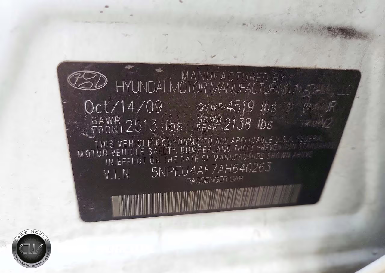 2010 Hyundai Sonata Limited V6 VIN:5NPEU4AF7AH640263 - 12