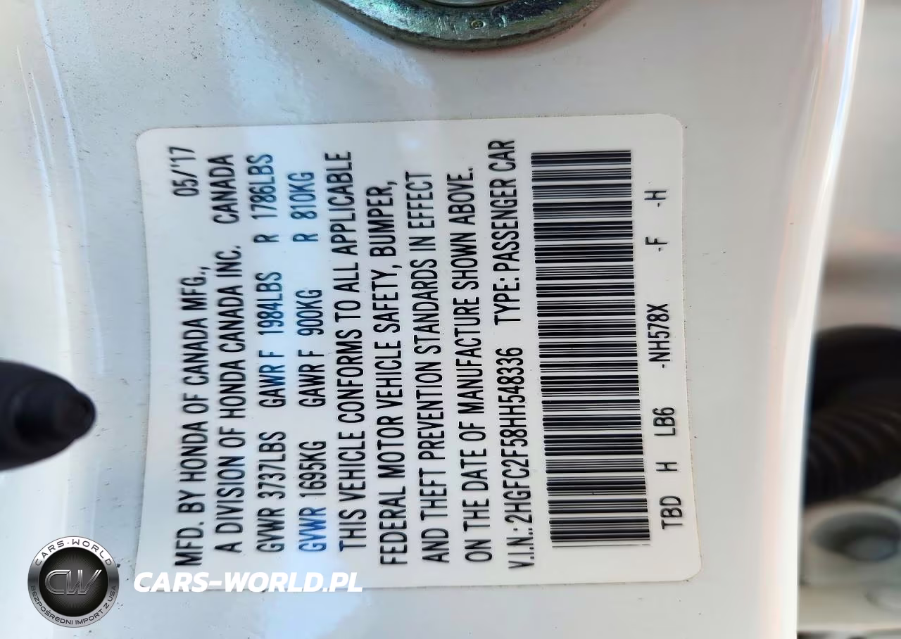 2017 Honda Civic Lx VIN:2HGFC2F58HH548336 - 13